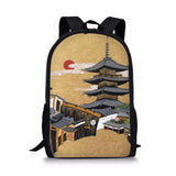 Ukiyoe Element School Backpacks for Teenager