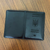 Ukraine Passport Holder Men Pu Leather Cover Travel Wallet Case (Free engraving)