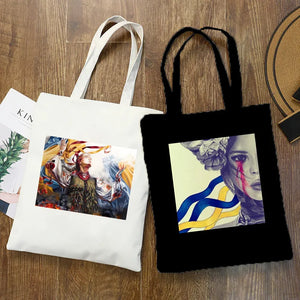 Ukraine Print Canvas Bag Women's Shoulder Bag Large Capacity Shopping Shopper