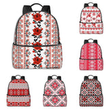 Ukrainian Embroidery Style Rose Adult Backpack Unisex Backpack
