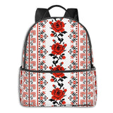 Ukrainian Embroidery Style Rose Adult Backpack Unisex Backpack