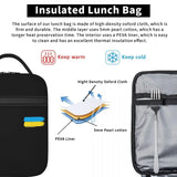 Ukrainian Flag Stripe Thermal Insulated Lunch Bags Coat Of Arms Of Ukraine Tryzu