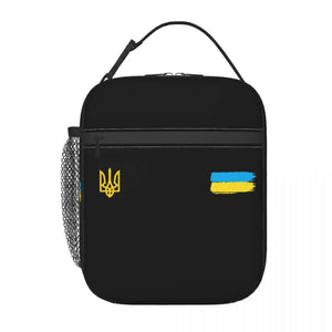 Ukrainian Flag Stripe Thermal Insulated Lunch Bags Coat Of Arms Of Ukraine Tryzu