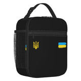Ukrainian Flag Stripe Thermal Insulated Lunch Bags Coat Of Arms Of Ukraine Tryzu