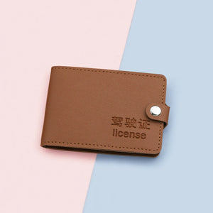 Ultra-Thin Leather Passport Cover Car Driving Documents Holder