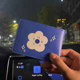 Ultra-Thin PU Leather Passport Cover Car Driving Documents Holder