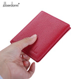 Ultra-Thin Purse Women Leather Mini Short Wallet Female Lady's Card Bags