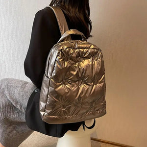 Waterproof Women Backpack Ultralight Down Girl Travel Bag