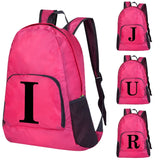 Ultralight Packable Backpack Foldable Travel Daypack Letter Print Organizer Bag