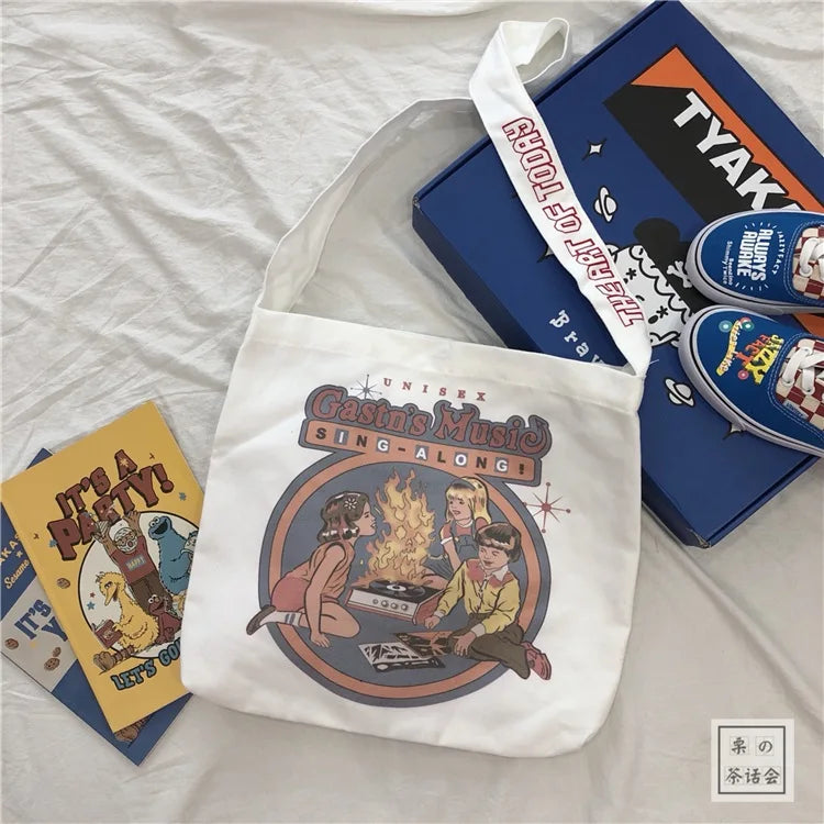 Ulzzang retro American comics Messenger bag