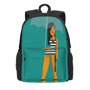 Umbrella Girl Backpacks for Men & Women