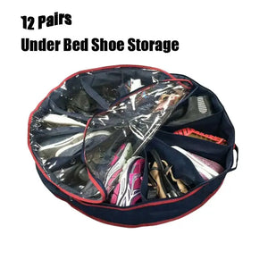 Under Bed Shoe Organizer for 12 Pairs Boots Storage