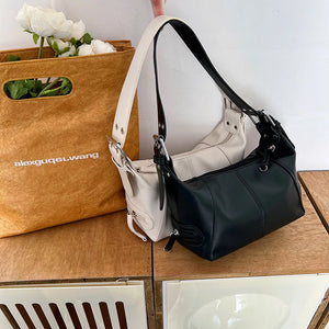Women PU Leather Armpit Shoulder Bag Tote High Handbag