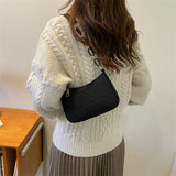 Embossed Geometric PU Leather Shoulder Bag for Women