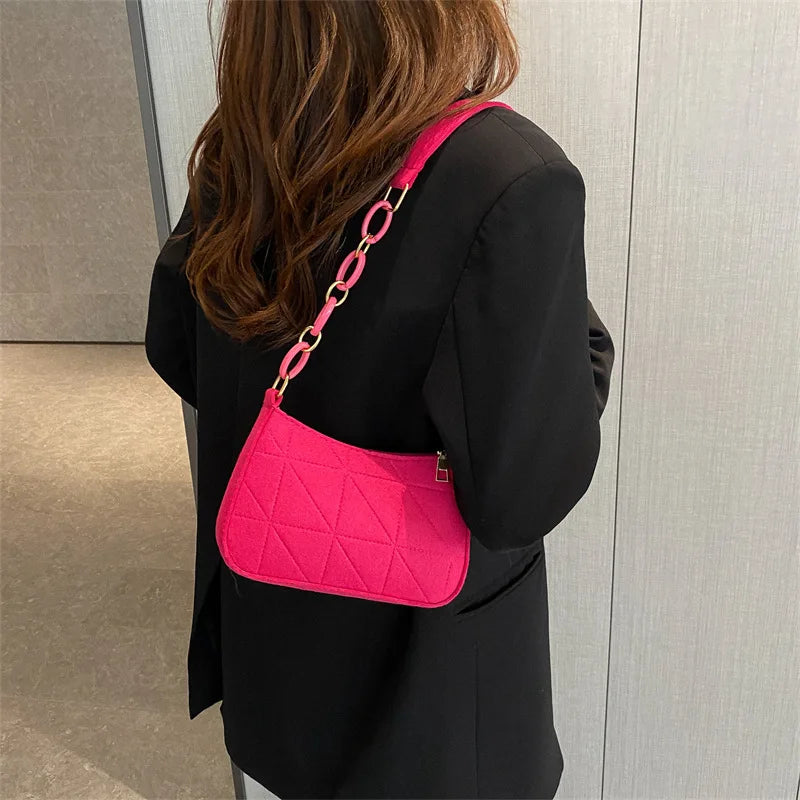 Embossed Geometric PU Leather Shoulder Bag for Women