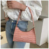Underarm Bag Women's Shoulder Bag Retro Soft Surface Baguette Bag