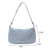 Women's Butterfly Chain Shoulder Bag Leather Hobo Clutch