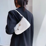Women's Butterfly Chain Shoulder Bag Leather Hobo Clutch