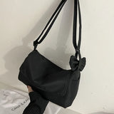 Underarm Shoulder Bag for Women Bow Solid Large Capacity Messenger Bag