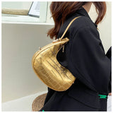 Women's Dumplins Shape Underarm Shoulder Bag Stone Pattern Clutch