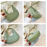 Women's Dumplins Shape Underarm Shoulder Bag Stone Pattern Clutch