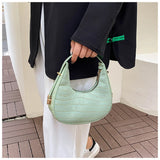 Women's Dumplins Shape Underarm Shoulder Bag Stone Pattern Clutch