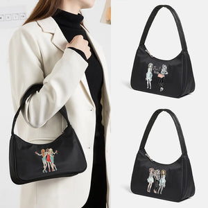 Friendship Printing Underarm Shoulder Bag Women Tote Shopping Clutch Bag
