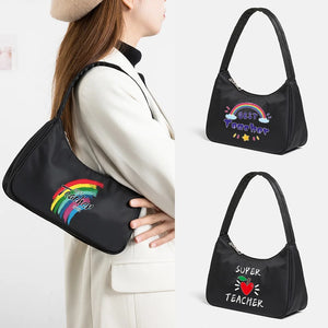 Teacher Print Tote Bags Underarm Shoulder Bag