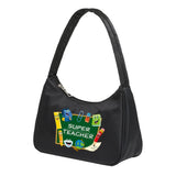 Teacher Print Tote Bags Underarm Shoulder Bag