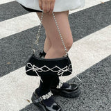Women Handbag Criss-cross Bandage Ins Harajuku Girls Popu