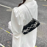 Women Handbag Criss-cross Bandage Ins Harajuku Girls Popu