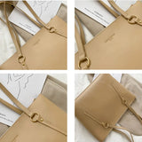 Women's Large Capacity Shoulder Bag with Zipper Closure