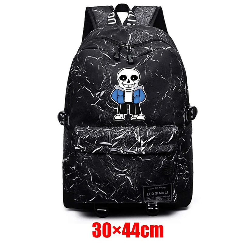 Undertale Fabric Backpack Zipper High Schoolbag Mochila Student Casual Travel