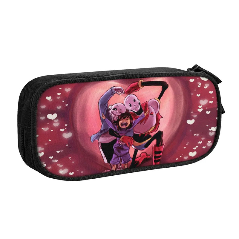 Undertale Pen Box Student Anime Zipper Pen Bag Stationery