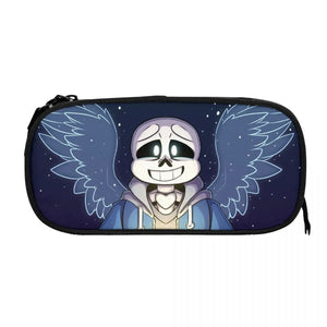 Undertale Pen Box Student School Anime Zipper Pen Bag Child Stationery Bag Gif