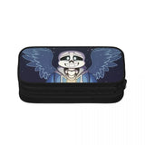Undertale Pen Box Student School Anime Zipper Pen Bag Child Stationery Bag Gif