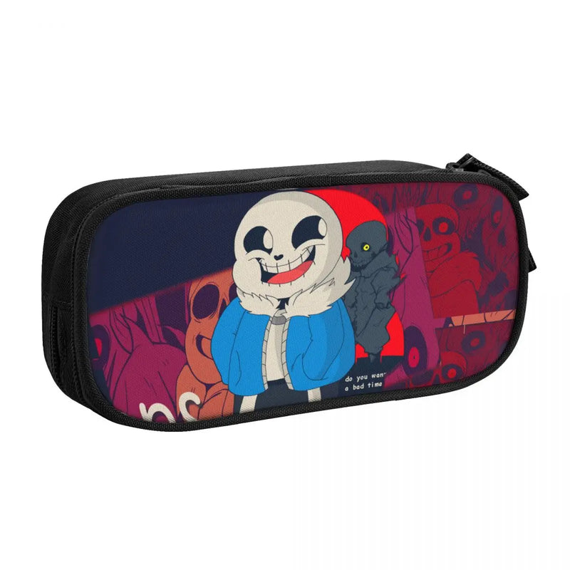 Undertale Pen Box Student Anime Zipper Pen Bag Child Stationery