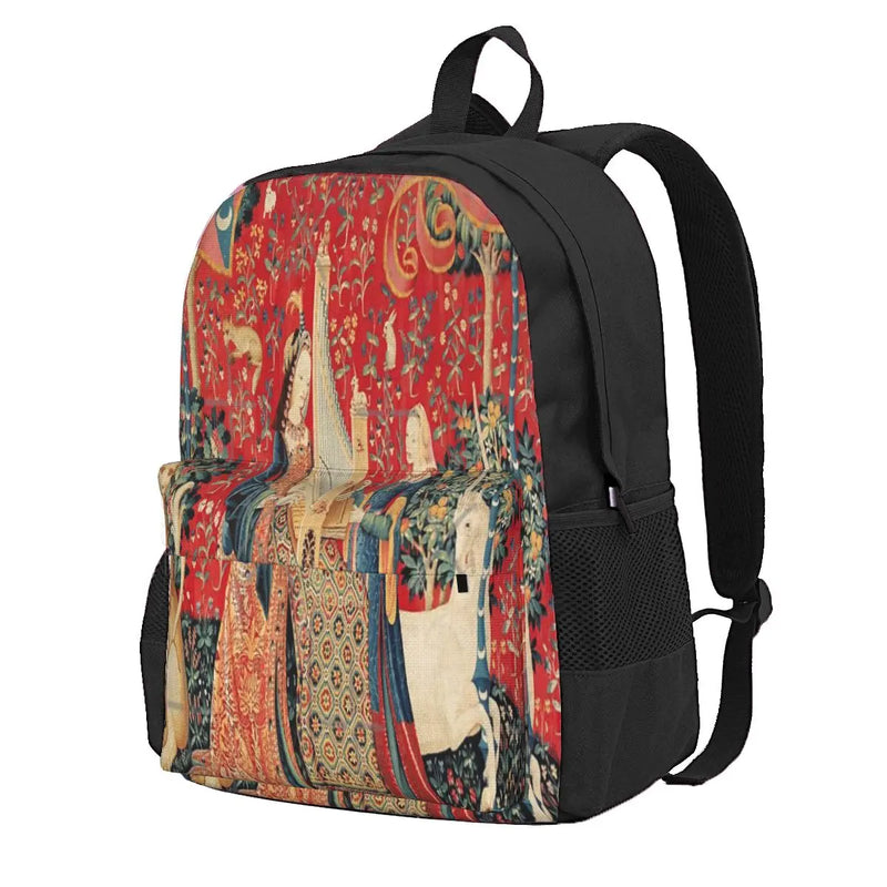 Unicorn Lady Organ Backpacks Men Women Girls Manga Bag