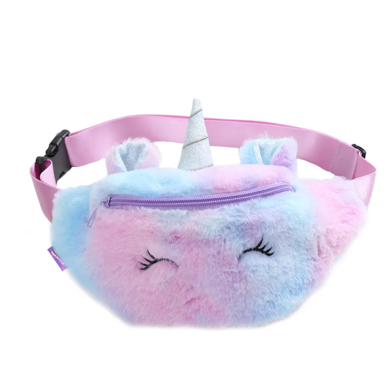 Unicorn Waist Bag Plush Fanny Pack Women Belt Bag Phone Pouch