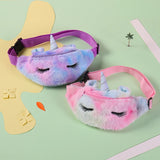 Unicorn Handbag for Girls Winter Fur Sac Christmas Gift Bag
