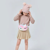 Unicorn Handbag for Girls Winter Fur Sac Christmas Gift Bag