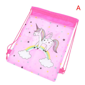 Unicorn Drawstring Bag Kids Cartoon Theme Candy Storage Party Packing