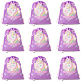 Unicorn Drawstring Backpack Girls Bag Polyester Fabric Dancing Horse Bags Pink