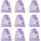 Unicorn Drawstring Backpack Girls Bag Polyester Fabric Dancing Horse Bags Pink
