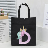 Unicorn Print Children's School Bag Girls Carry Bag Cartoon Hand-carry Tuition B