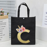 Unicorn Print Children's School Bag Girls Carry Bag Cartoon Hand-carry Tuition B
