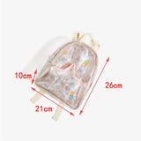 Unicorn PVC Transparent Backpack for Kids Plush Kindergarten Bag