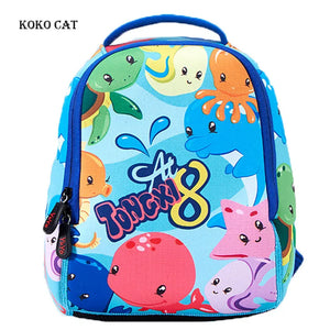 Unicorn Printed Kids School Bags for Boys Kindergarten Student Backpack