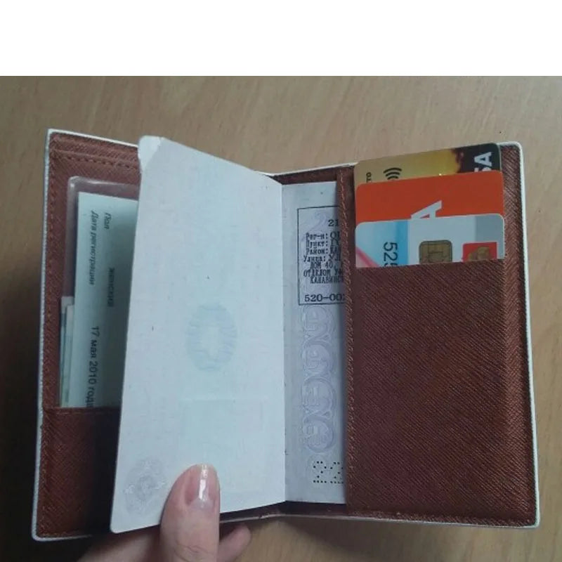 Unicorn Rainbow Horse Passport Cover PU Leather Travel