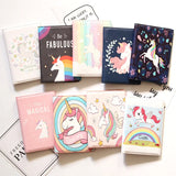 Unicorn Rainbow Horse Passport Cover PU Leather Travel